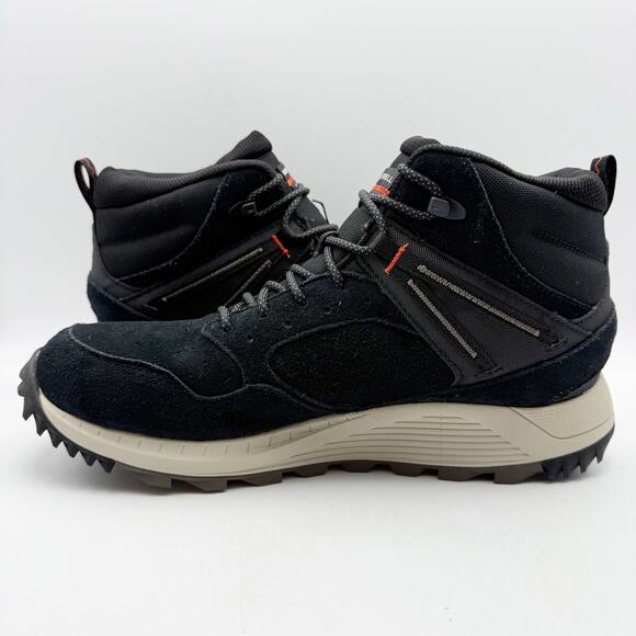 Merrell Mens Wildwood Mid LTR Hiking Boots US 11.5 M Black Waterproof EUC - Picture 6 of 12